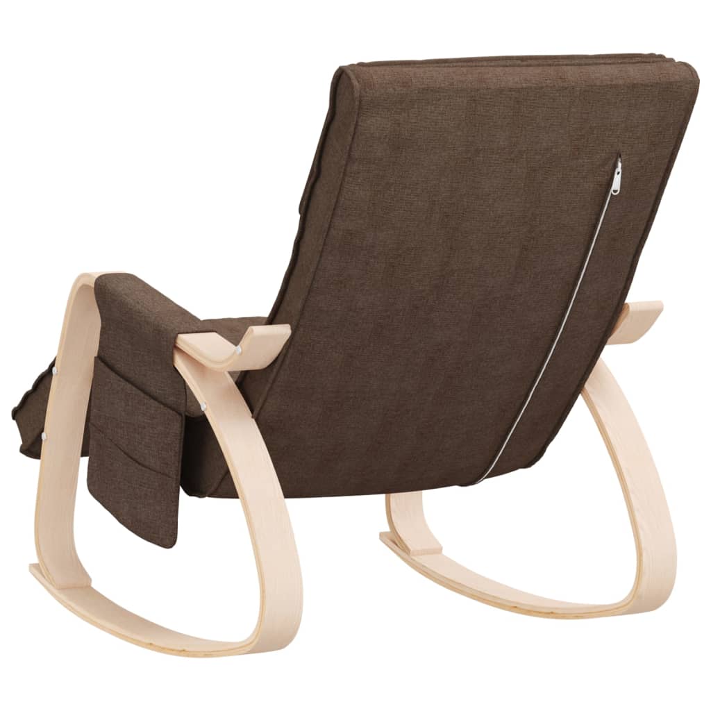 Chaise à bascule Marron foncé Tissu - XIOS