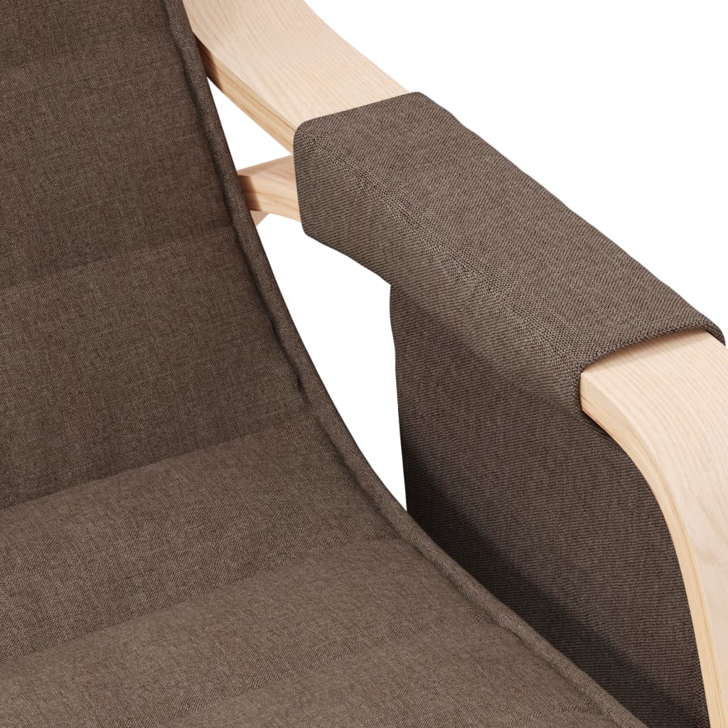 Chaise à bascule Marron foncé Tissu - XIOS