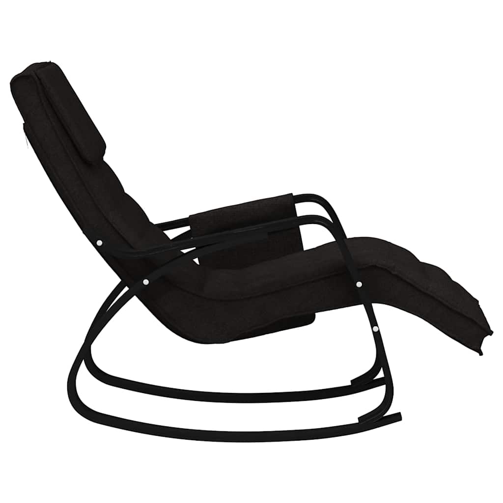 Chaise à bascule Noir Tissu - XIOS