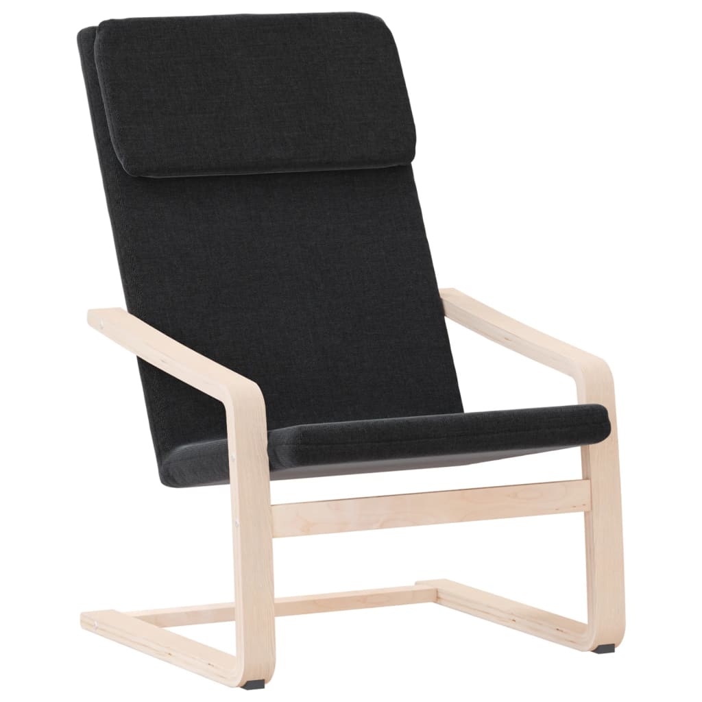 Fauteuil de relaxation noir tissu - XIOS