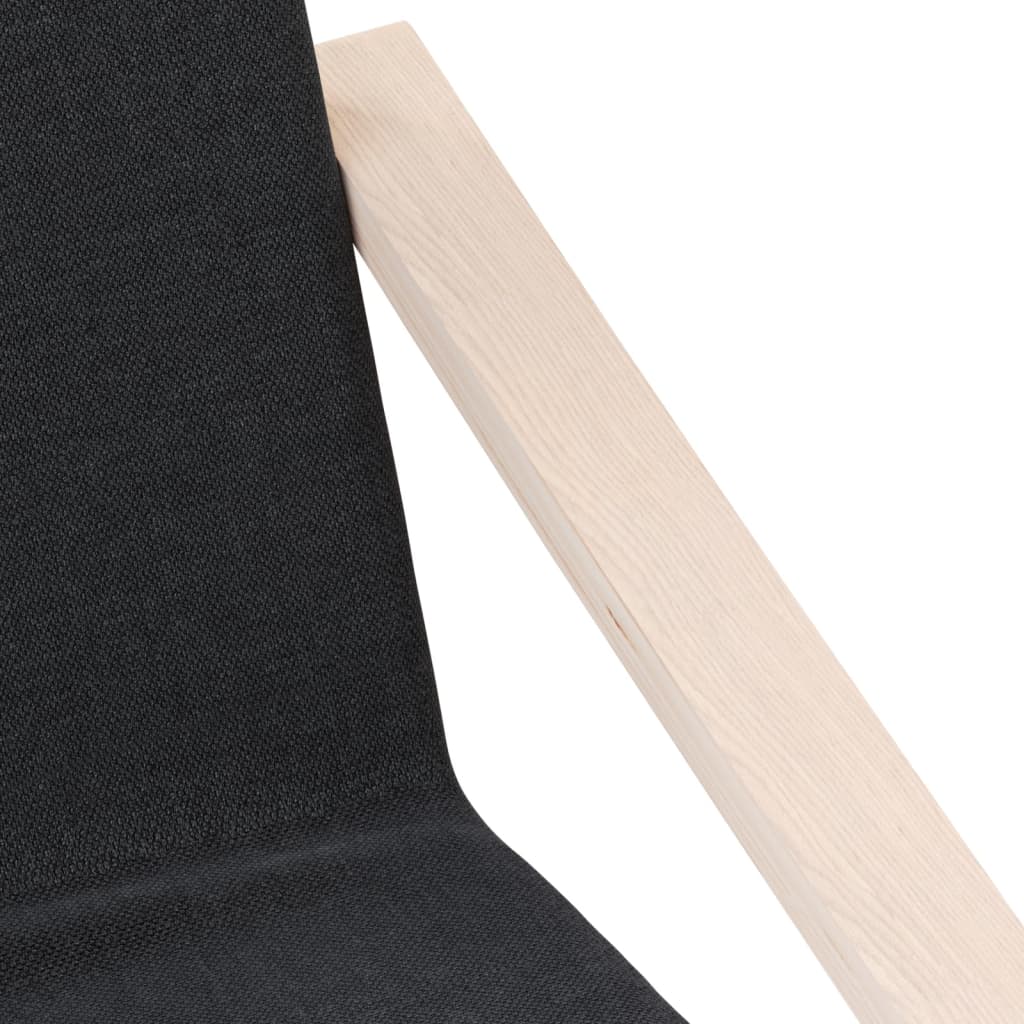 Fauteuil de relaxation noir tissu - XIOS