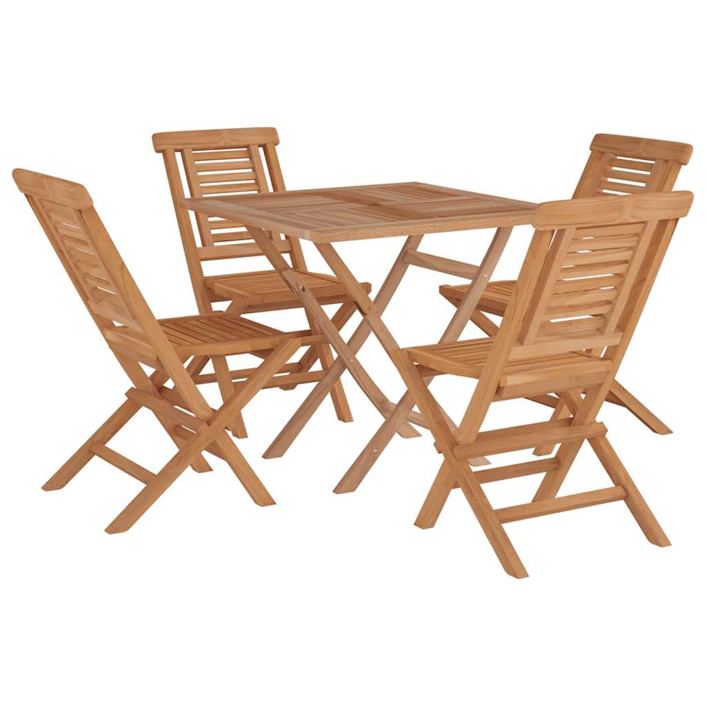 Ensemble à manger de jardin 5 pcs Bois de teck massif