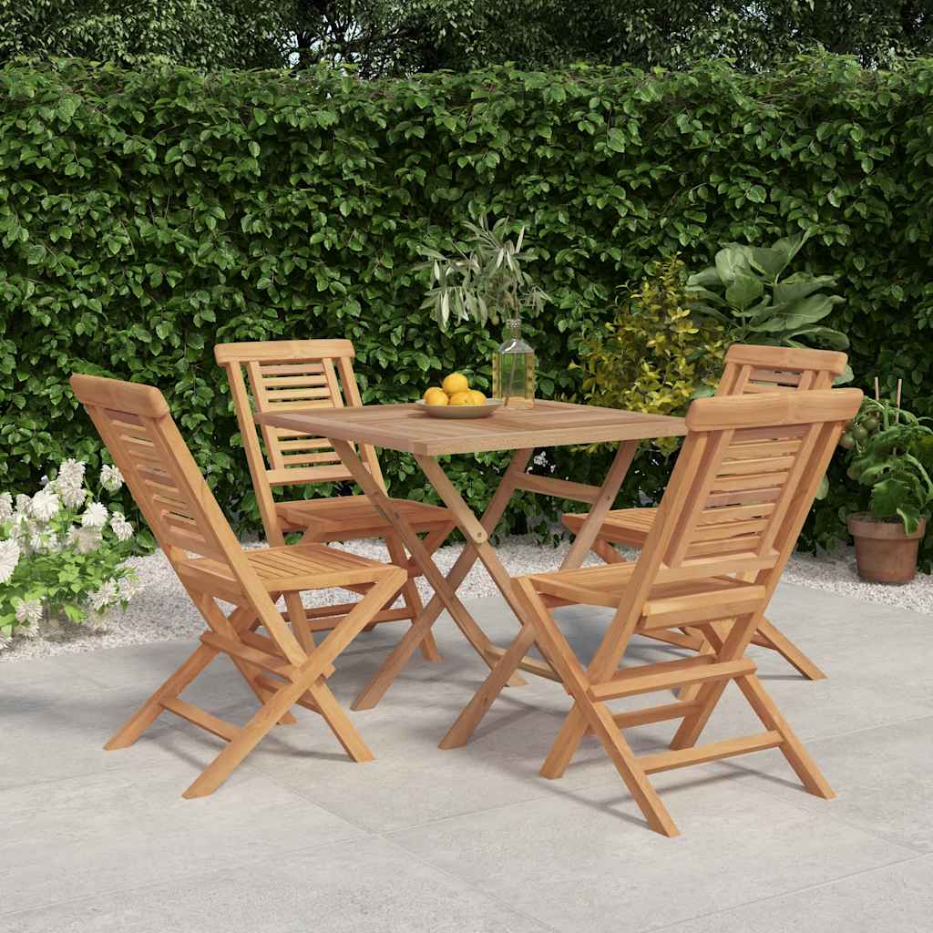 Ensemble à manger de jardin 5 pcs Bois de teck massif - XIOS