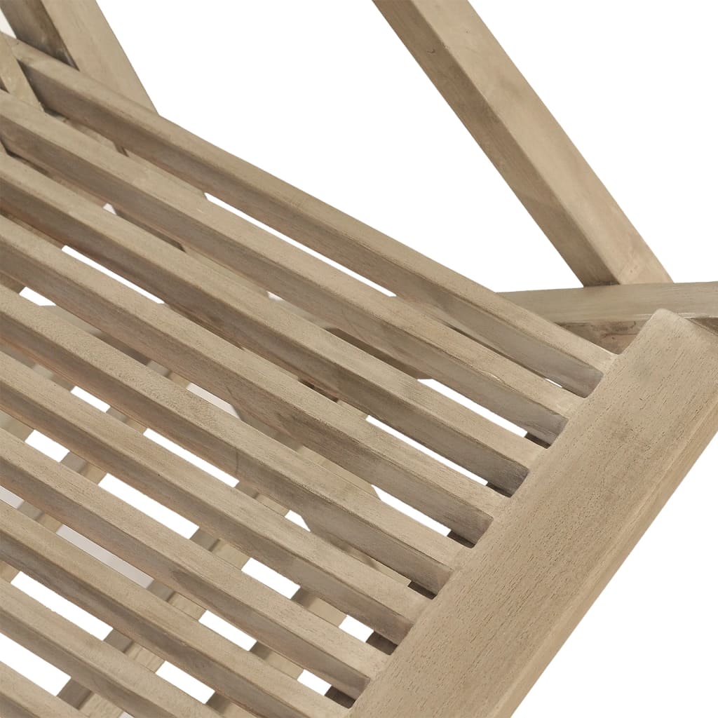 Salon de jardin 7 pcs gris bois de teck solide - XIOS