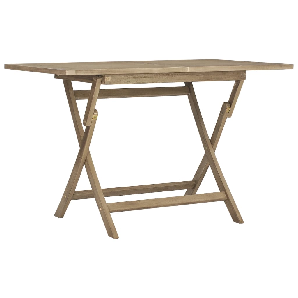 Salon de jardin 7 pcs gris bois de teck solide - XIOS