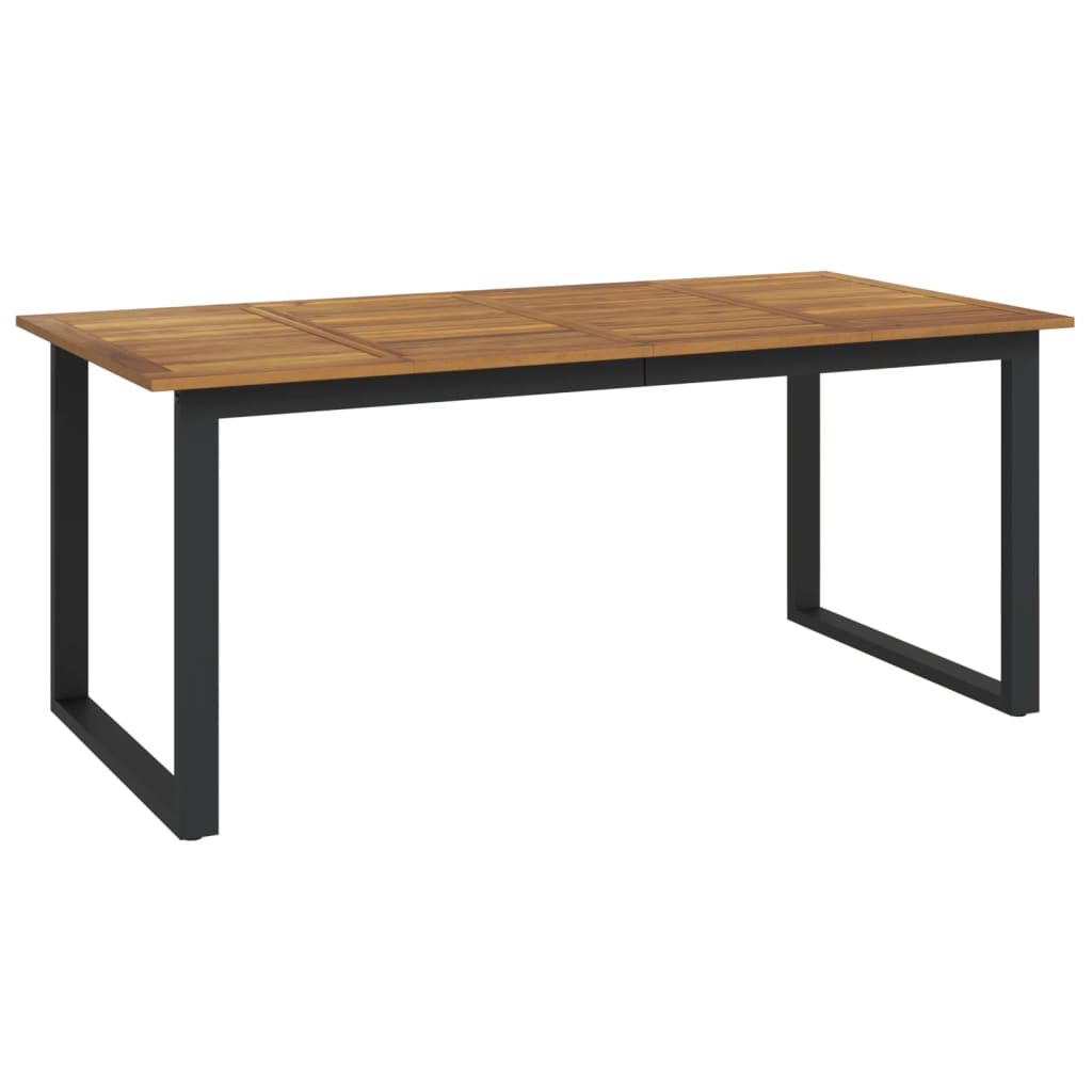 Ensemble à manger de jardin 5 pcs bois d'acacia massif et métal