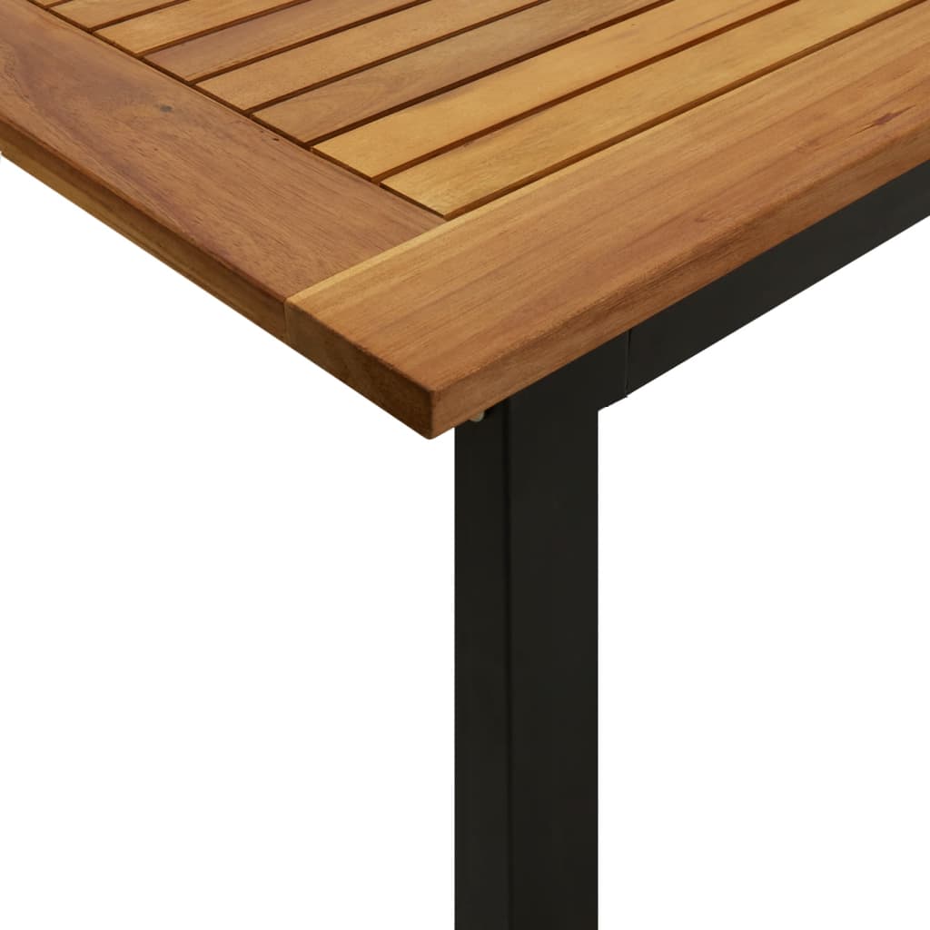 Ensemble à manger de jardin 5 pcs bois d'acacia massif et métal