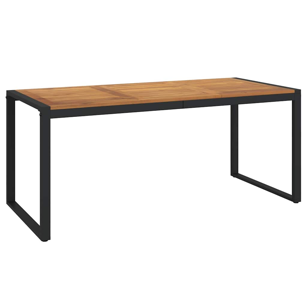 Ensemble à manger de jardin 5 pcs bois d'acacia massif et métal