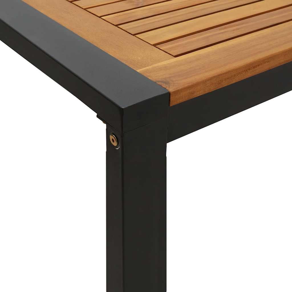 Ensemble à manger de jardin 5 pcs bois d'acacia massif et métal