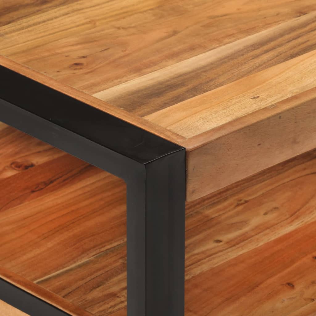 Table basse 120x55x40 cm bois massif d'acacia - XIOS