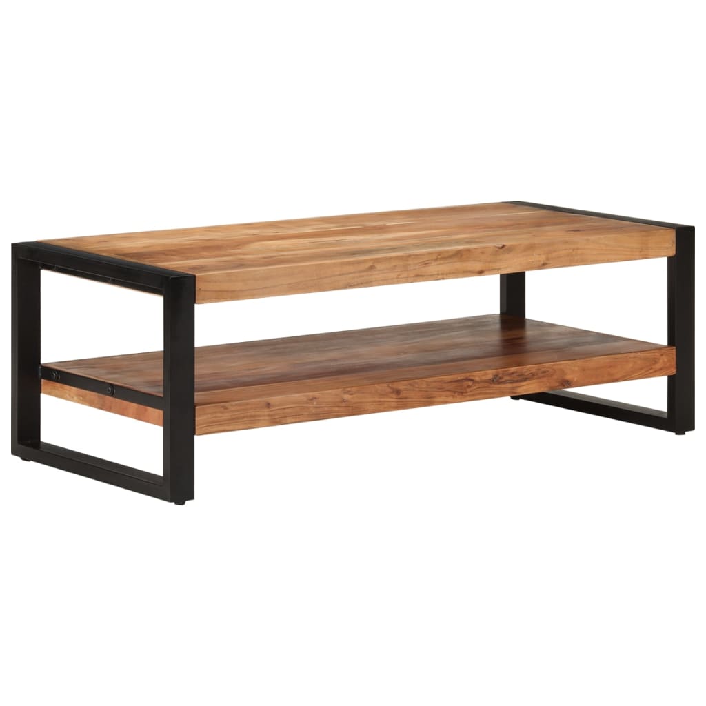 Table basse 120x55x40 cm bois massif d'acacia - XIOS