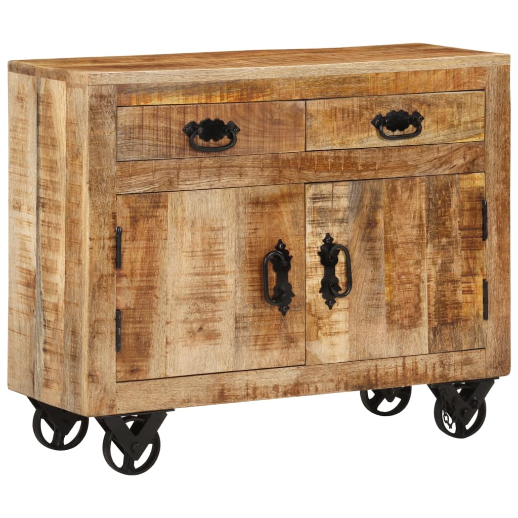 Buffet 80x30x65 cm bois de manguier brut massif - XIOS