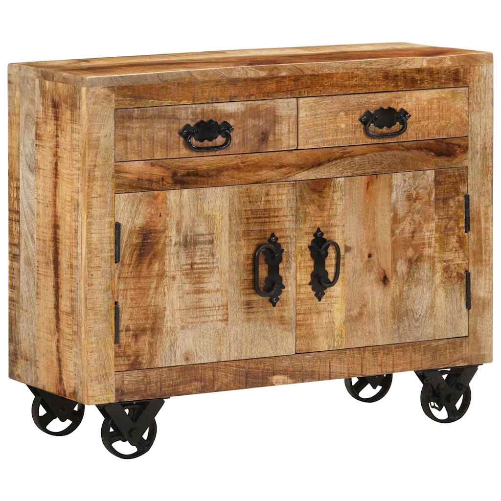 Buffet 80x30x65 cm bois de manguier brut massif - XIOS