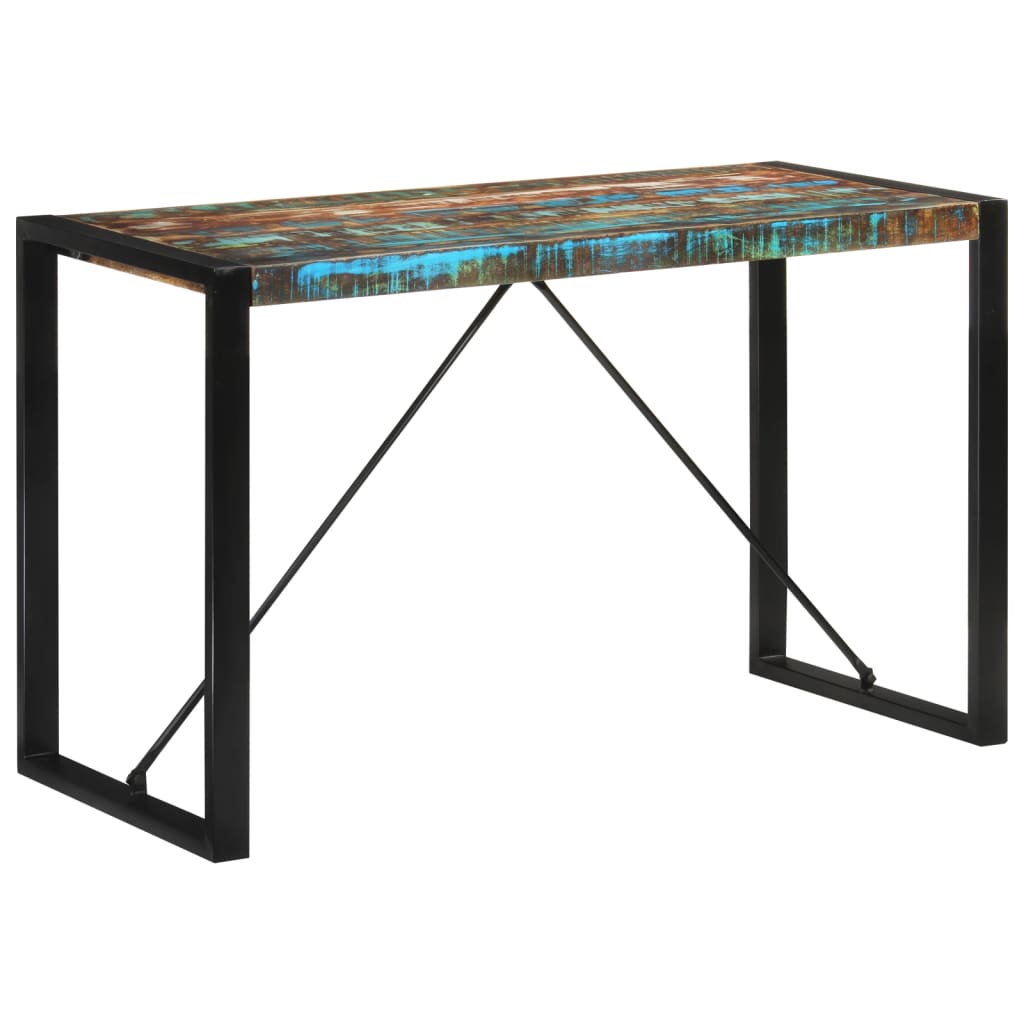 Table à manger 120x55x76 cm bois massif de récupération - XIOS