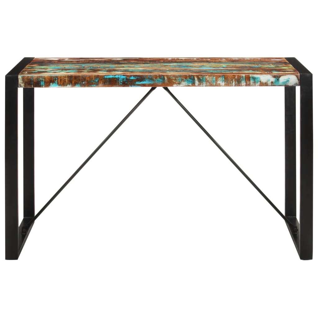 Table à manger 120x55x76 cm bois massif de récupération - XIOS