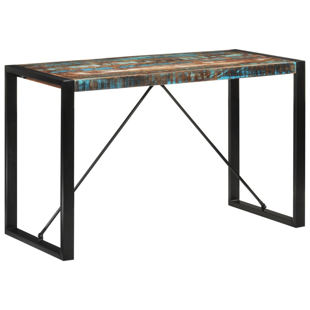 Table à manger 120x55x76 cm bois massif de récupération - XIOS