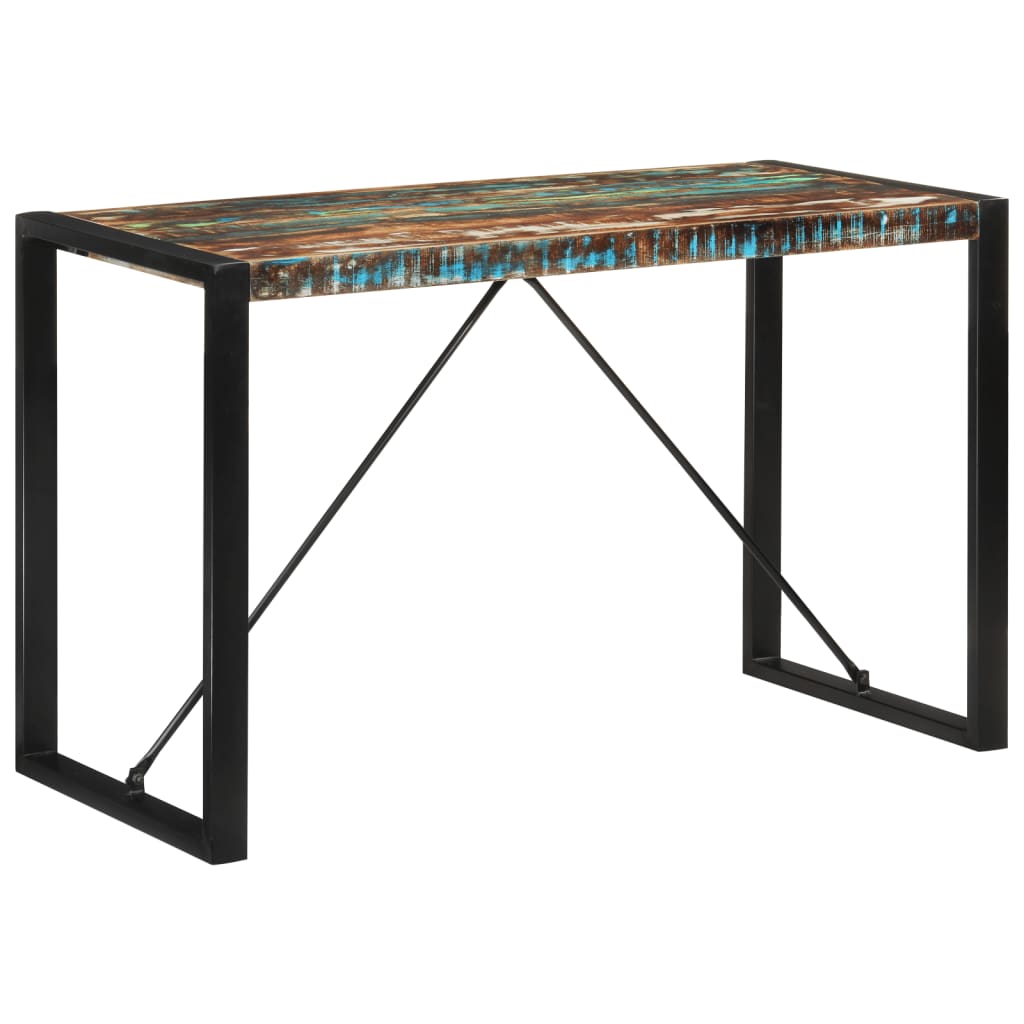 Table à manger 120x55x76 cm bois massif de récupération - XIOS