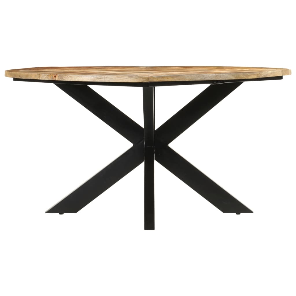 Table à dîner Ø150x76 cm bois de manguier massif brut - XIOS