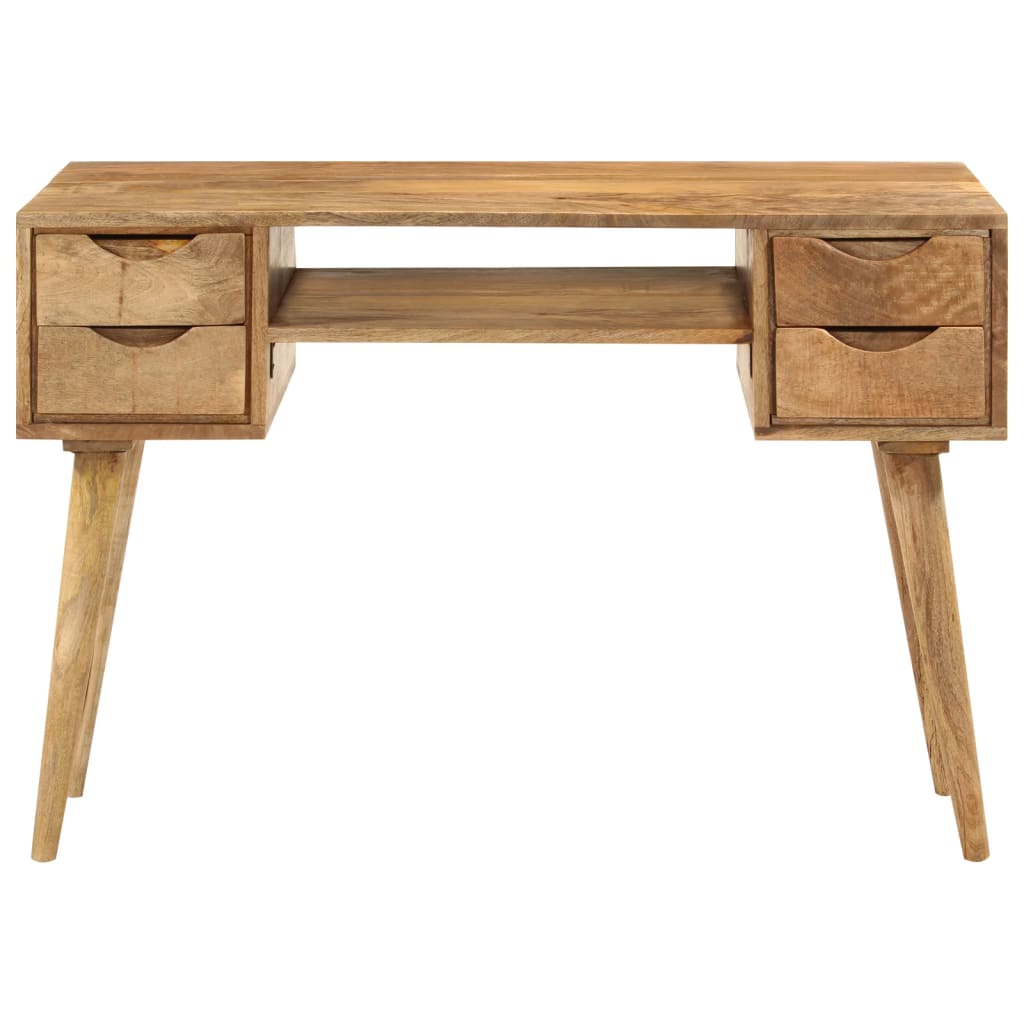Bureau avec tiroirs 110x47x76 cm bois de manguier solide