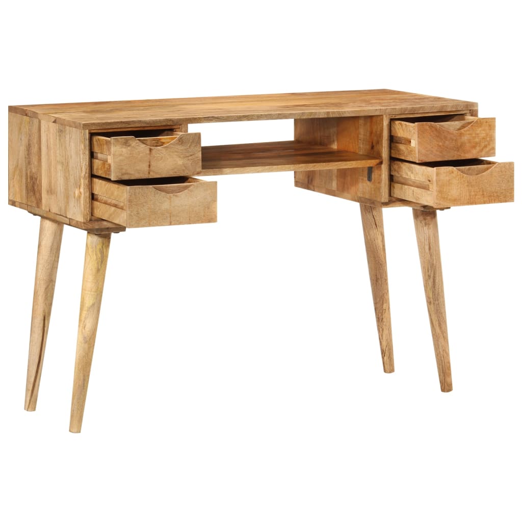 Bureau avec tiroirs 110x47x76 cm bois de manguier solide
