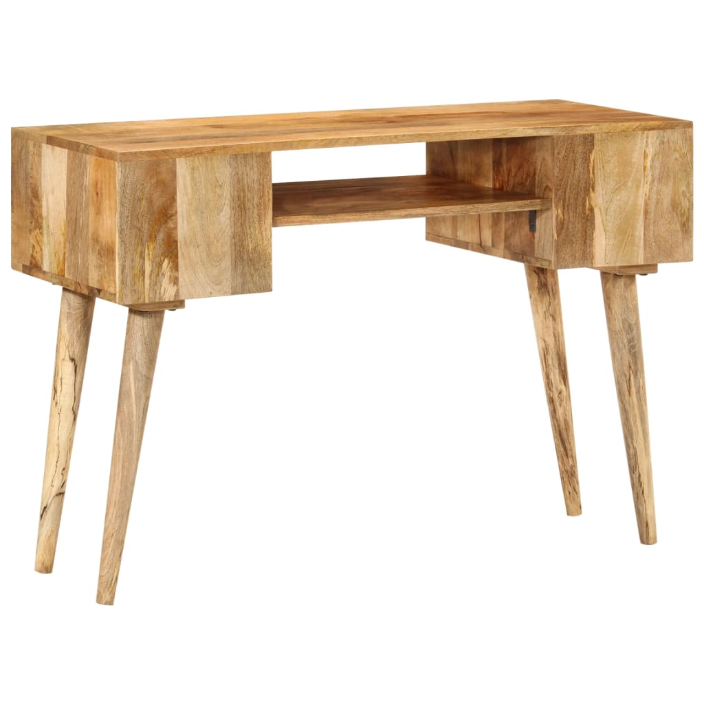 Bureau avec tiroirs 110x47x76 cm bois de manguier solide