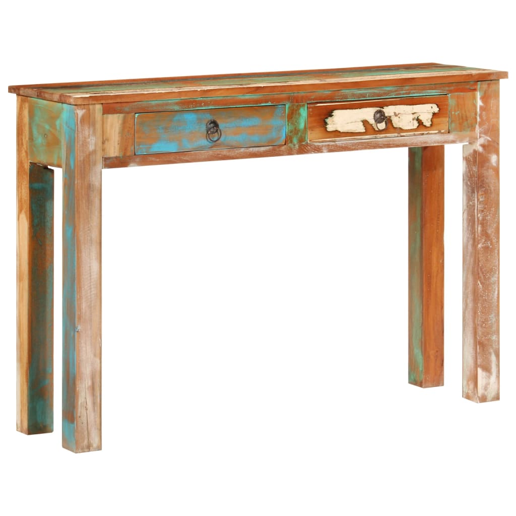 Table console 110x30x75 cm bois massif de récupération - XIOS