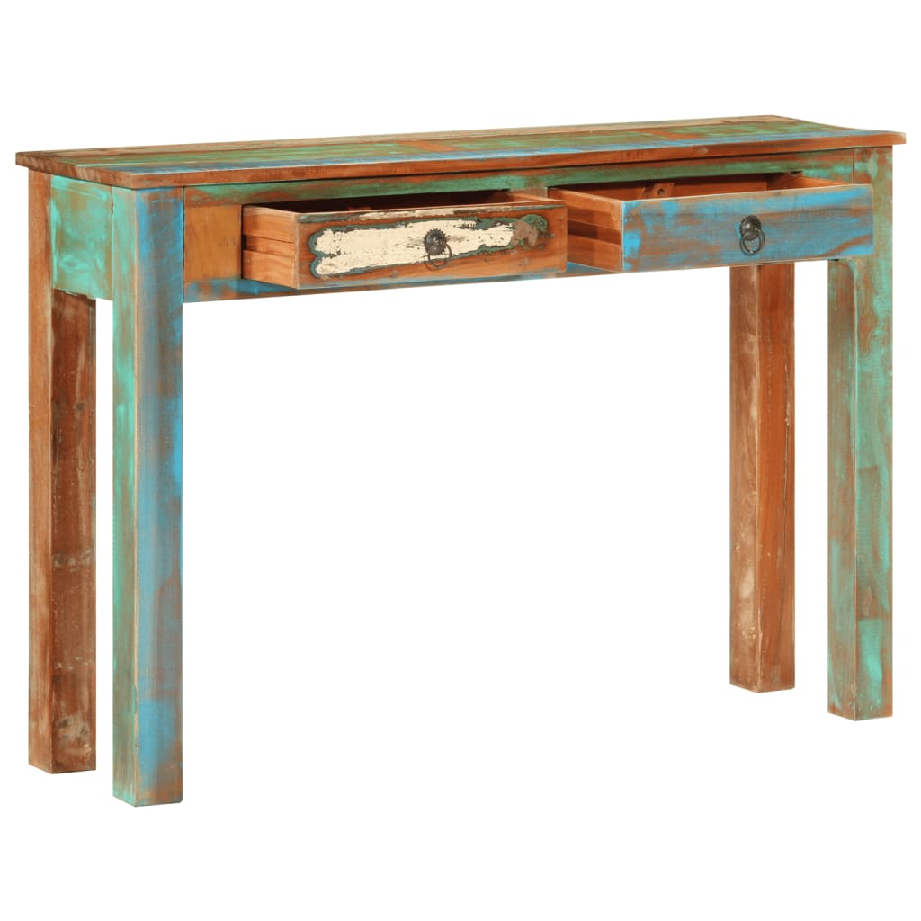 Table console 110x30x75 cm bois massif de récupération - XIOS