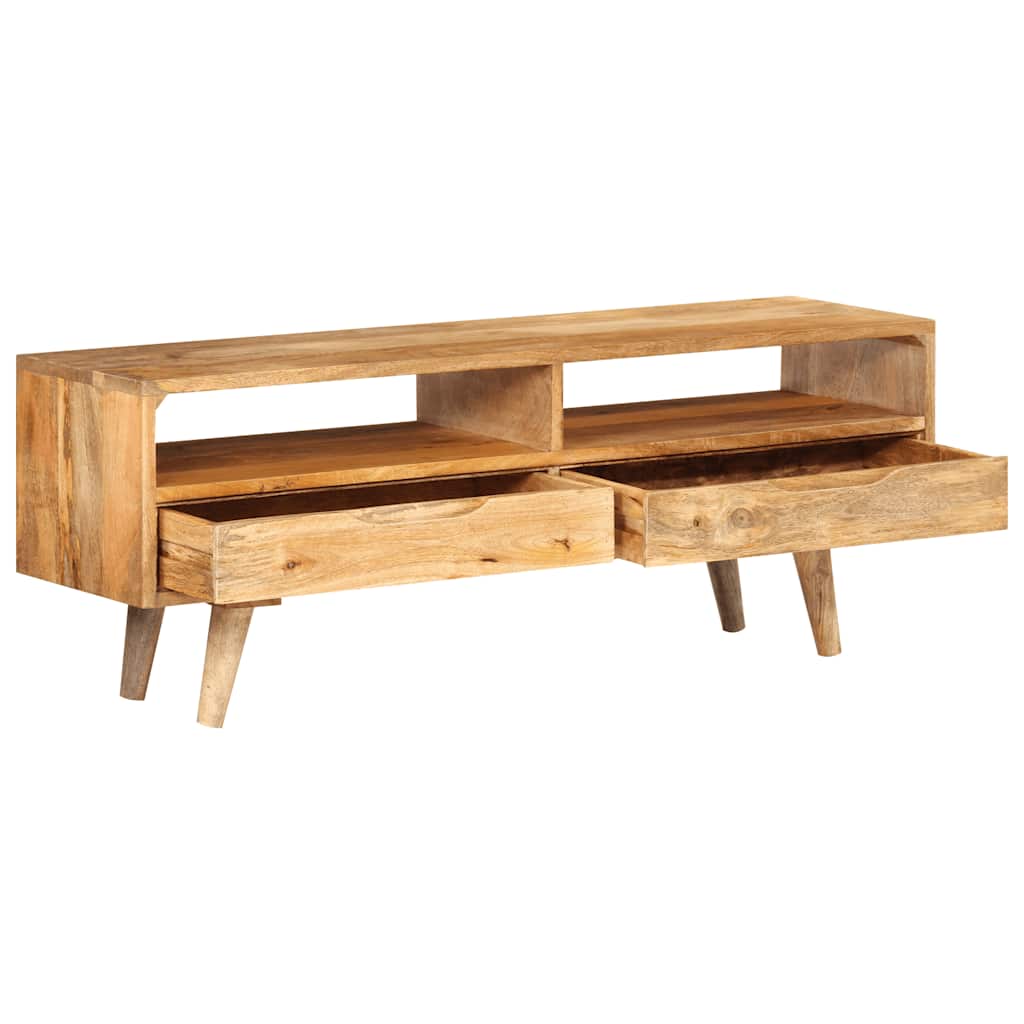 Meuble TV 110x30x41 cm bois massif de manguier - XIOS