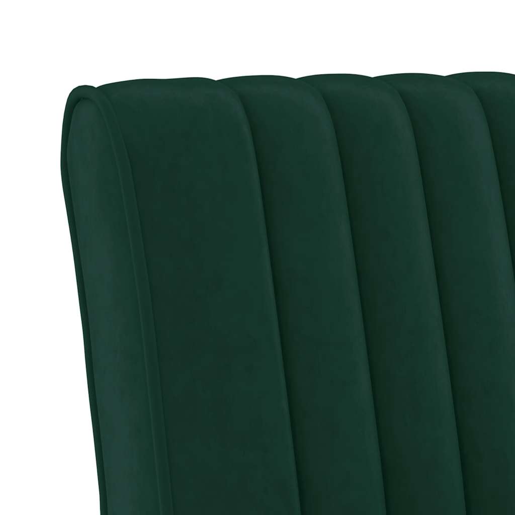 Fauteuil sans accoudoirs vert foncé velours - XIOS