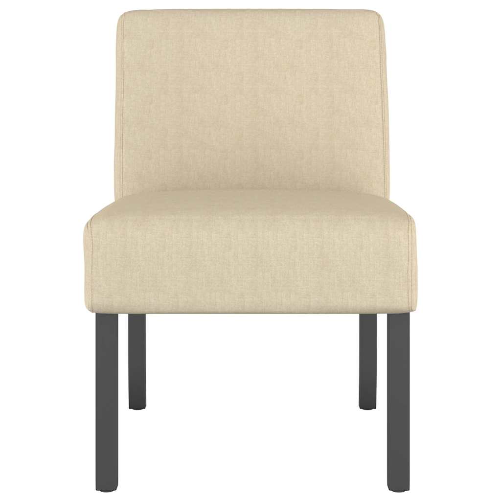 Fauteuil sans accoudoirs crème tissu - XIOS