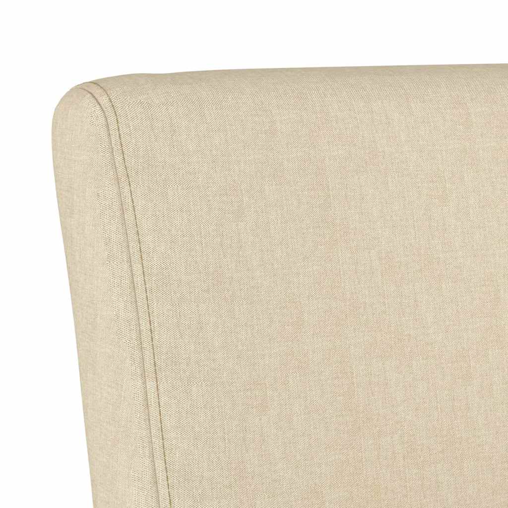 Fauteuil sans accoudoirs crème tissu - XIOS