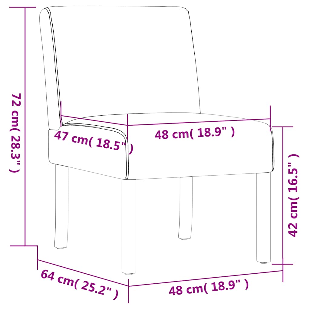 Fauteuil sans accoudoirs crème tissu - XIOS