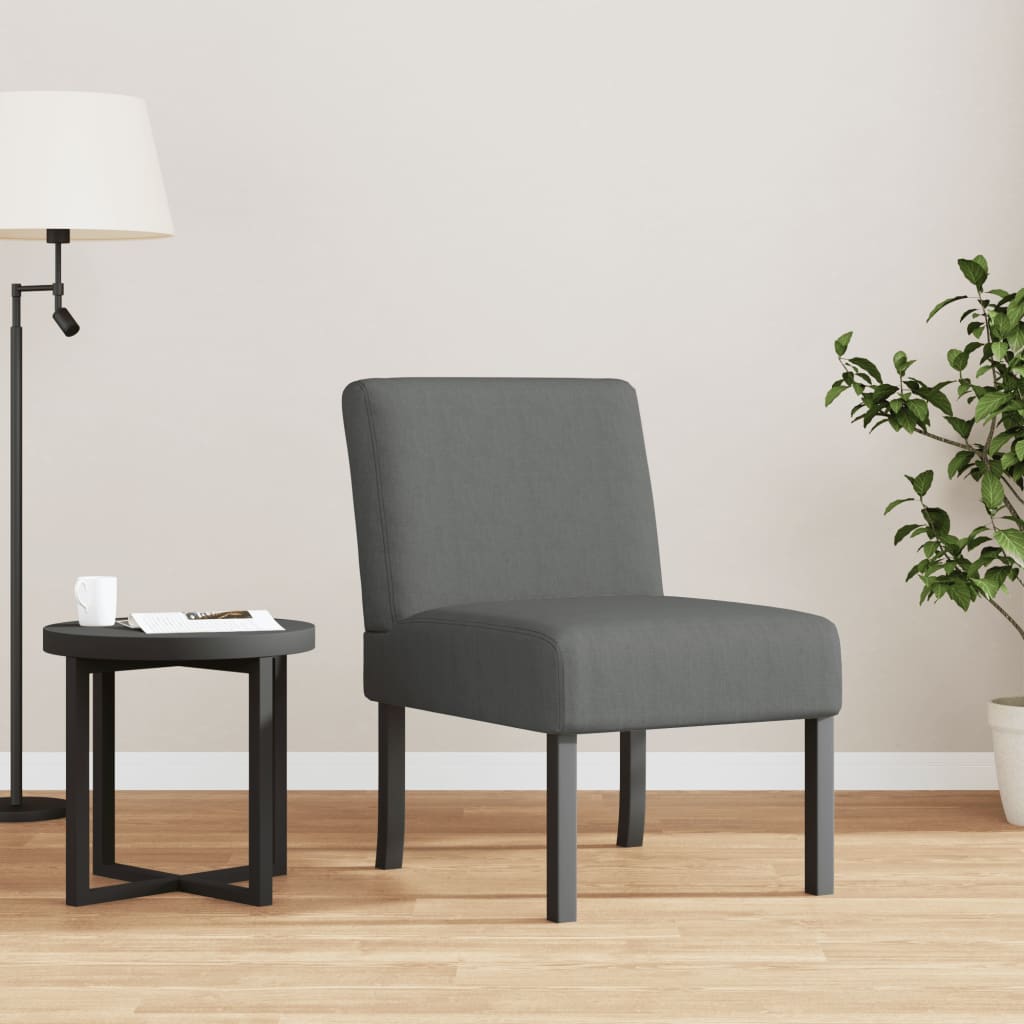 Fauteuil sans accoudoirs gris foncé tissu - XIOS
