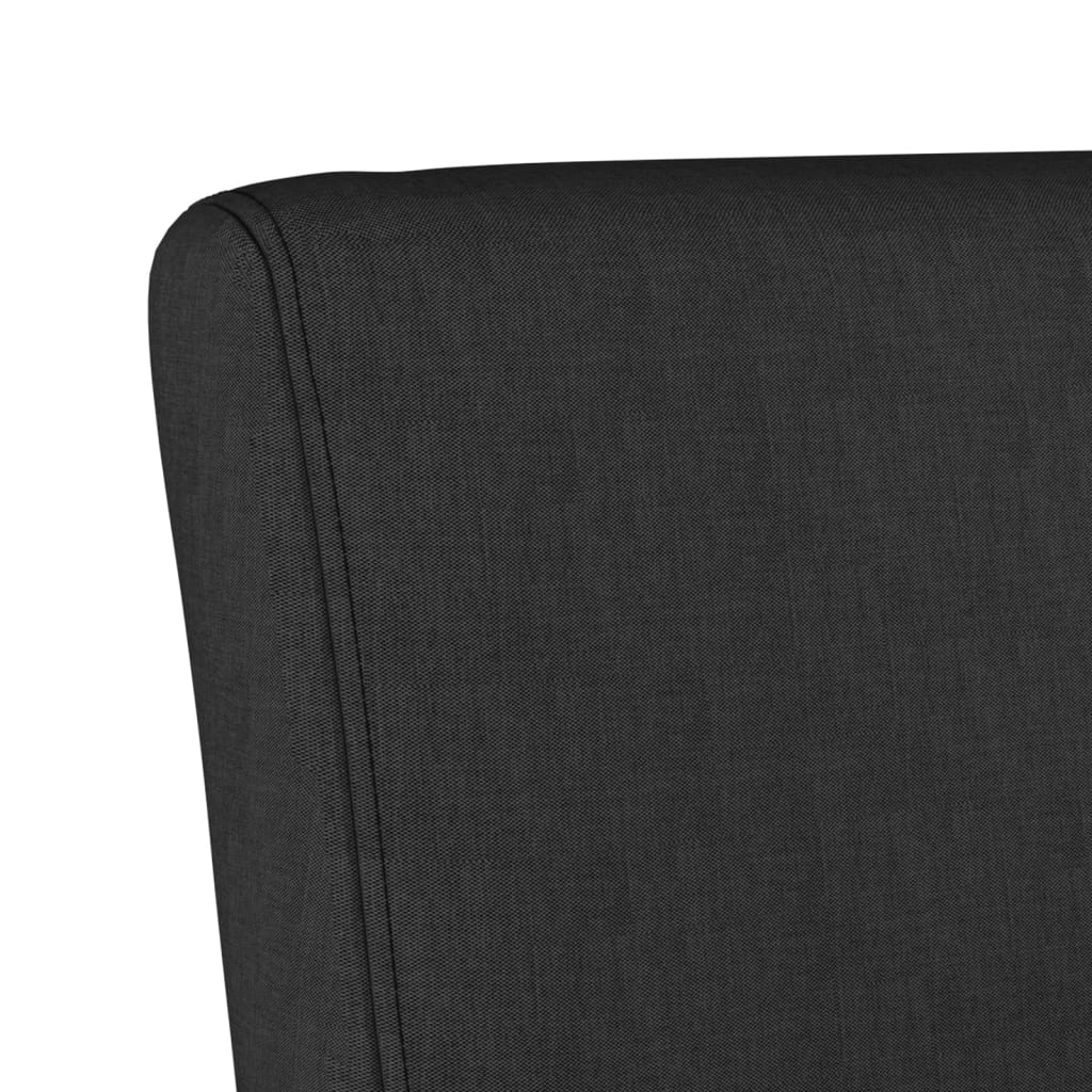 Fauteuil sans accoudoirs noir tissu - XIOS