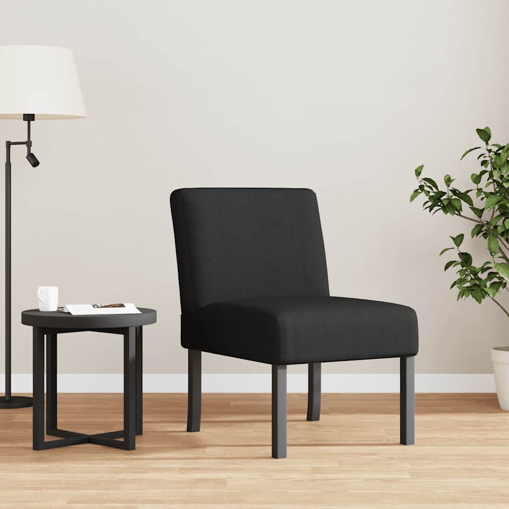 Fauteuil sans accoudoirs noir tissu - XIOS