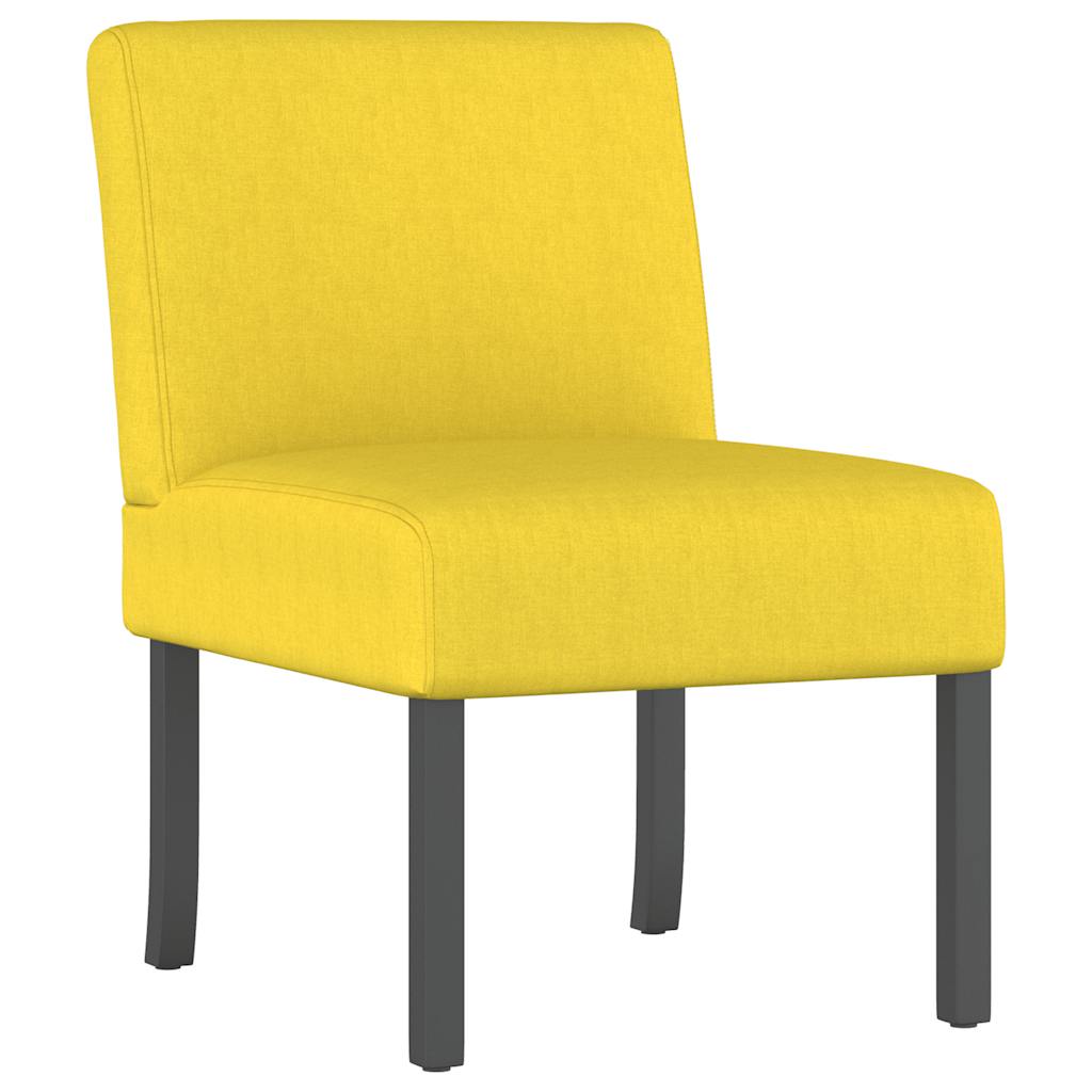 Fauteuil sans accoudoirs jaune clair tissu - XIOS