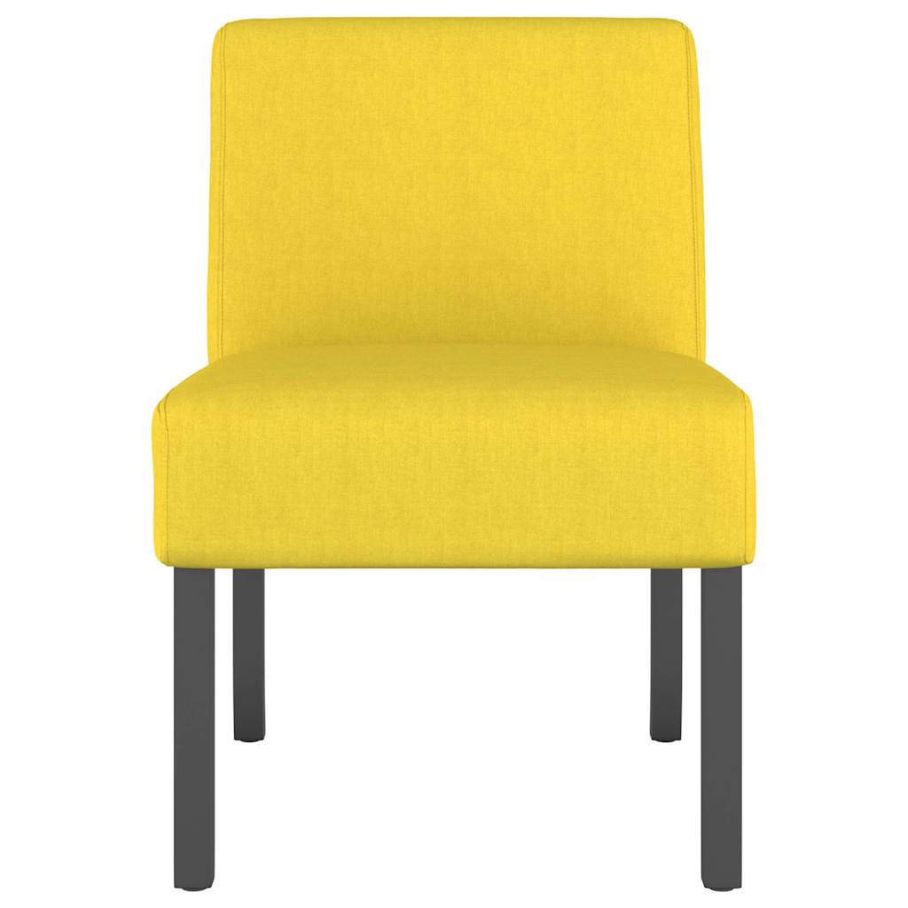 Fauteuil sans accoudoirs jaune clair tissu - XIOS