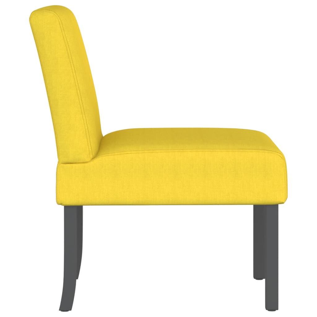 Fauteuil sans accoudoirs jaune clair tissu - XIOS