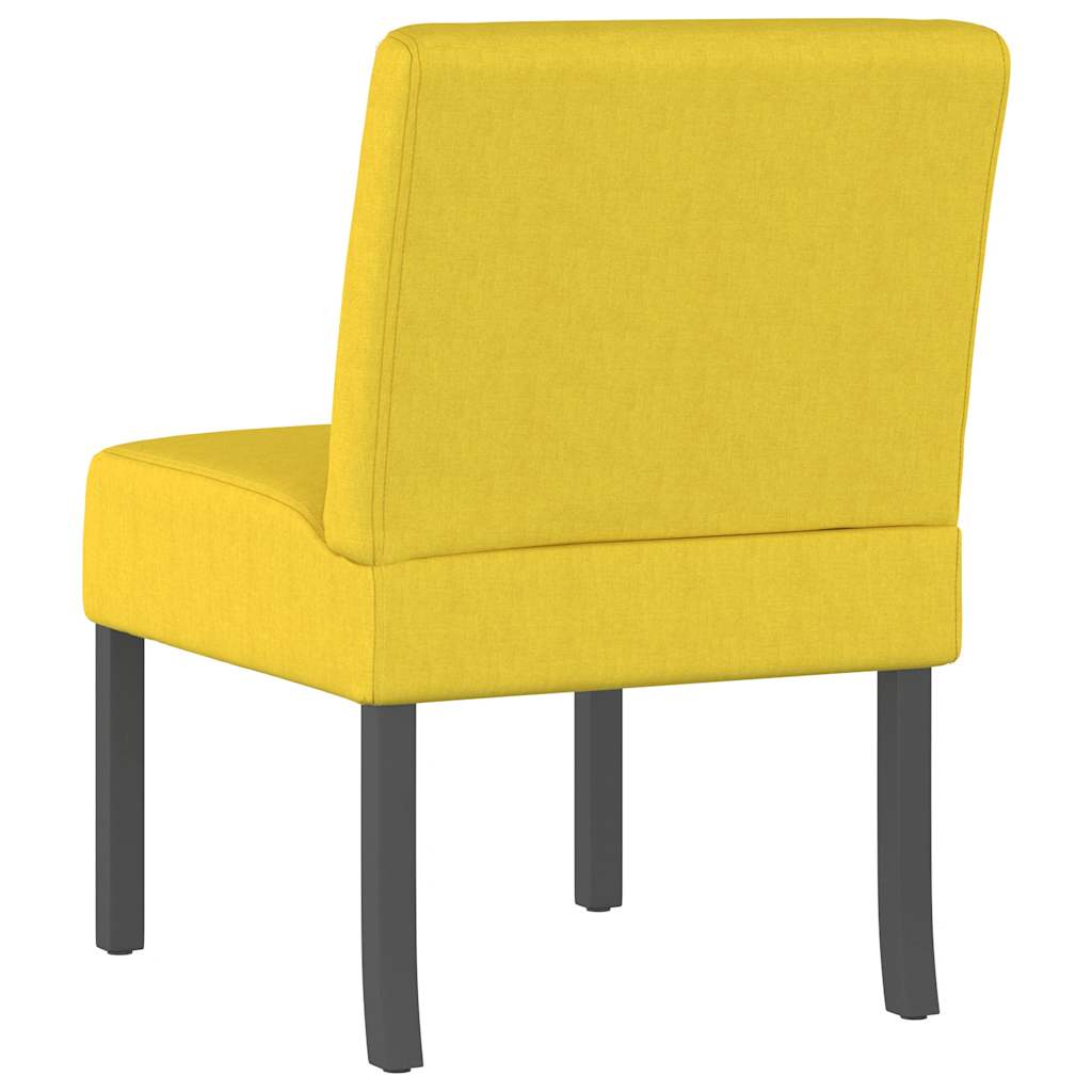 Fauteuil sans accoudoirs jaune clair tissu - XIOS