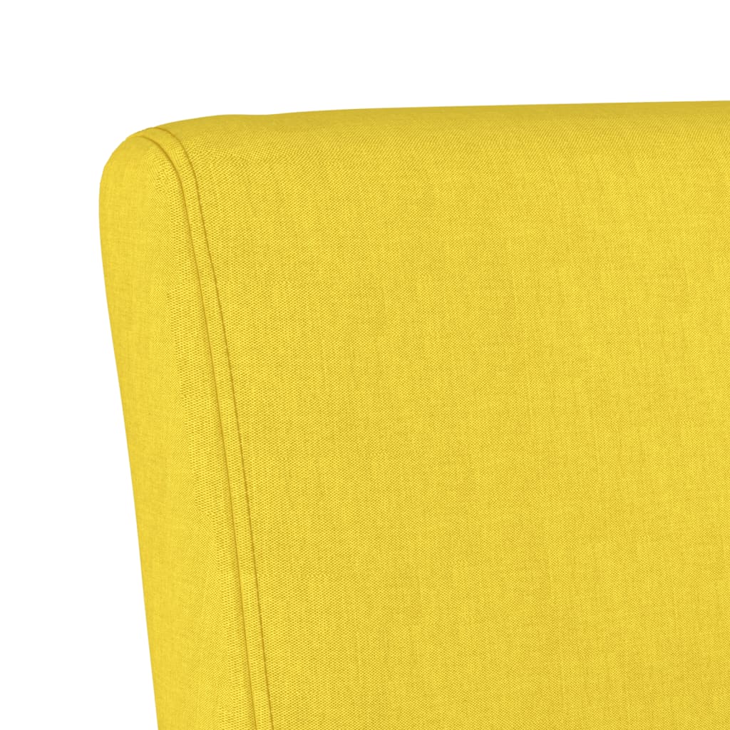 Fauteuil sans accoudoirs jaune clair tissu - XIOS