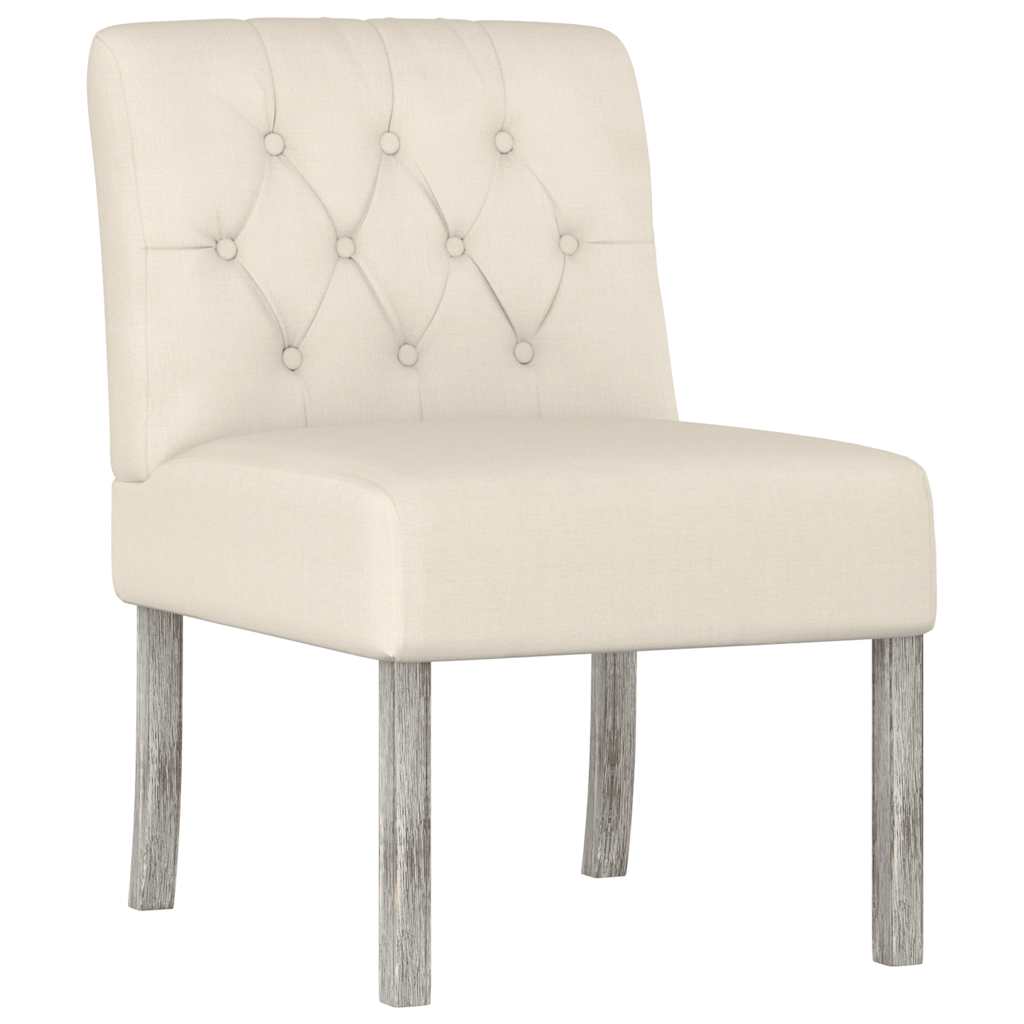 Fauteuil sans accoudoirs lin design de boutons - XIOS