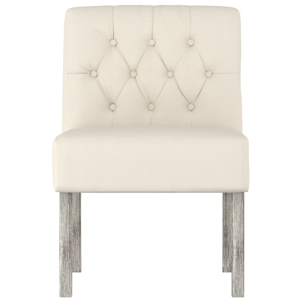 Fauteuil sans accoudoirs lin design de boutons - XIOS