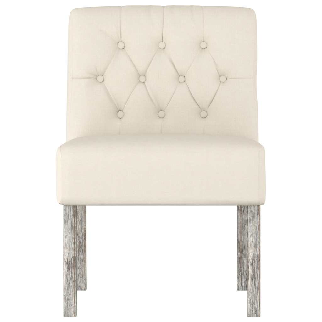 Fauteuil sans accoudoirs lin design de boutons - XIOS