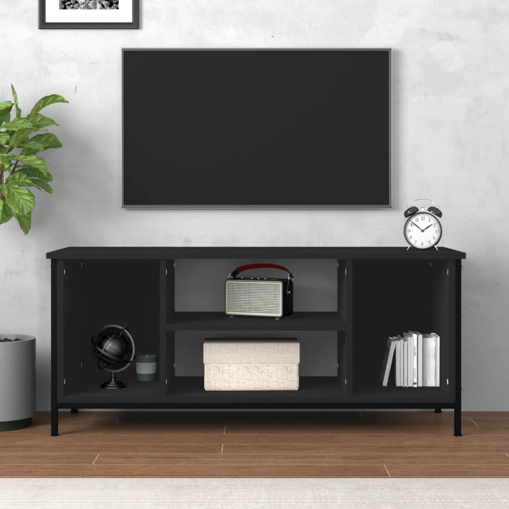Meuble TV noir 102x35x45 cm bois d'ingénierie - XIOS