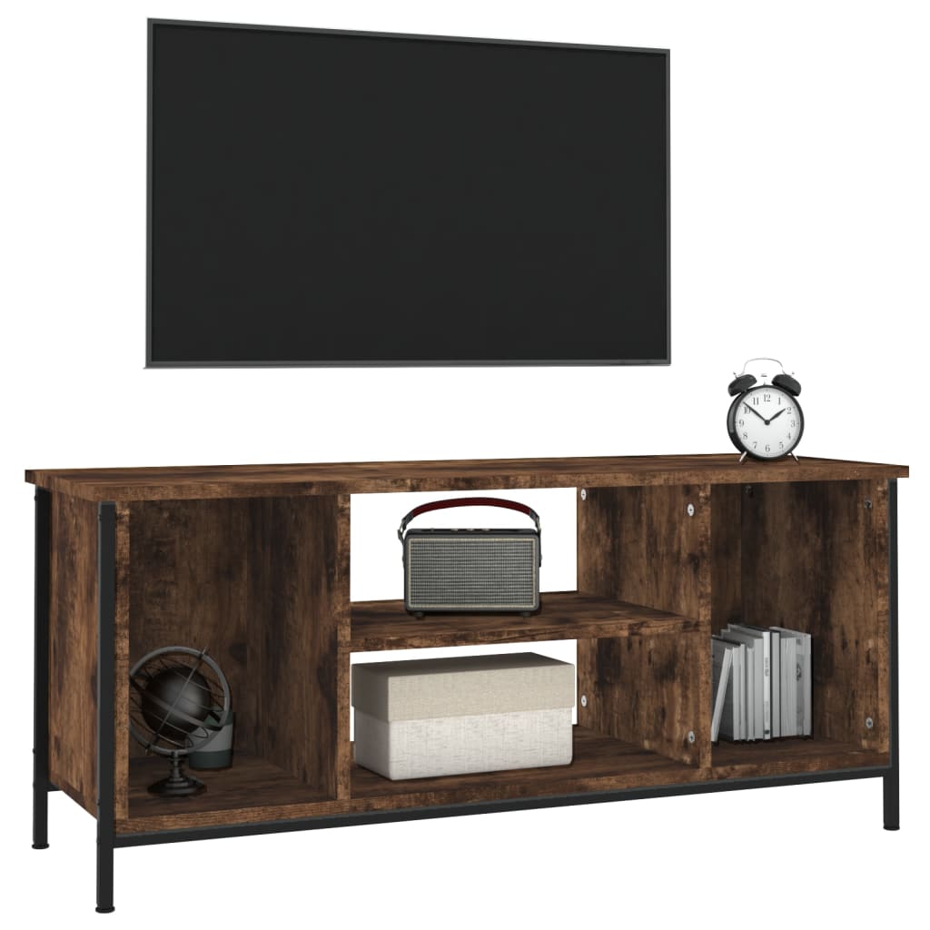 Meuble TV chêne fumé 102x35x45 cm bois d'ingénierie - XIOS