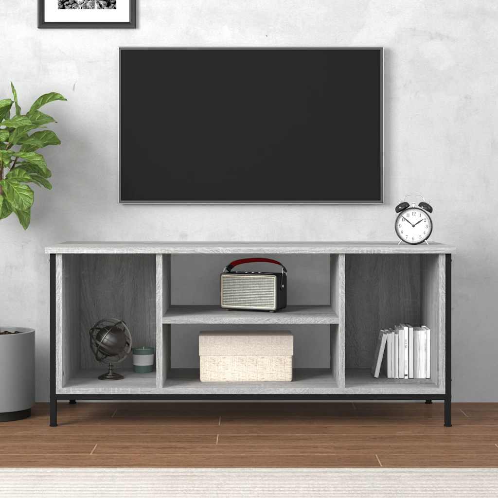 Meuble TV sonoma gris 102x35x45 cm bois d'ingénierie - XIOS