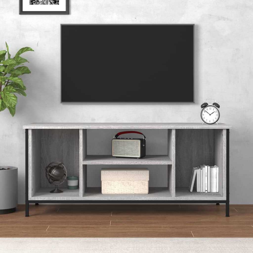Meuble TV sonoma gris 102x35x45 cm bois d'ingénierie - XIOS