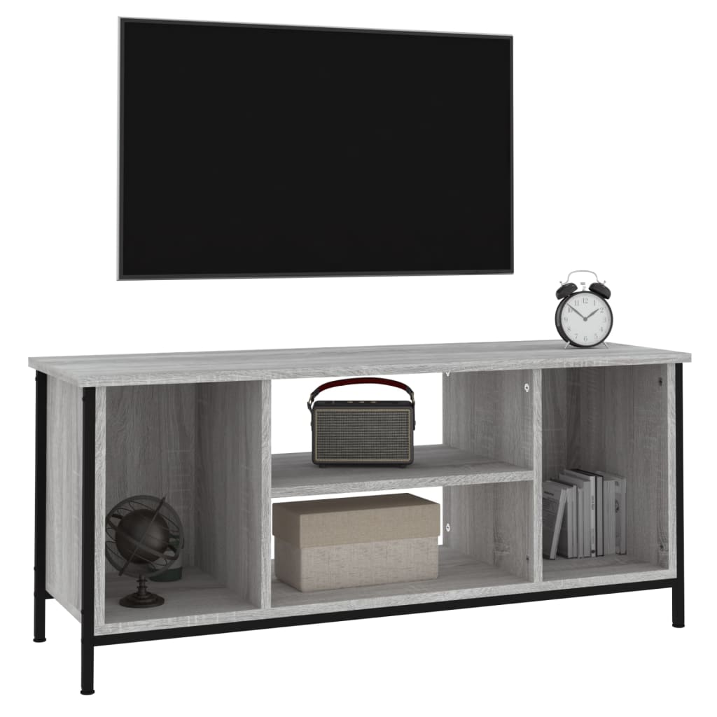 Meuble TV sonoma gris 102x35x45 cm bois d'ingénierie - XIOS