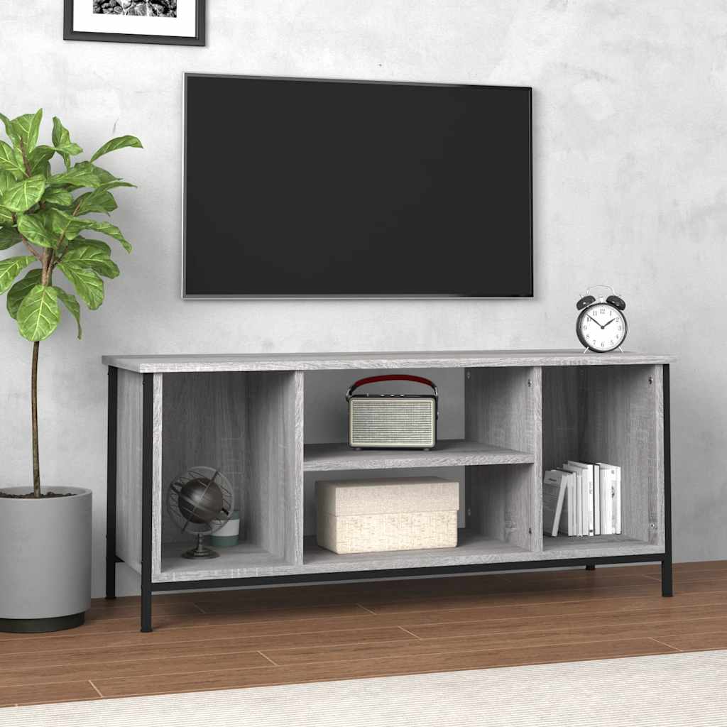 Meuble TV sonoma gris 102x35x45 cm bois d'ingénierie - XIOS