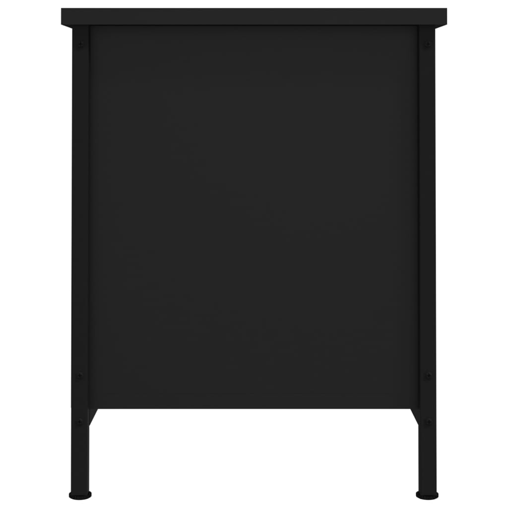 Meuble TV avec portes noir 60x35x45 cm bois d'ingénierie - XIOS